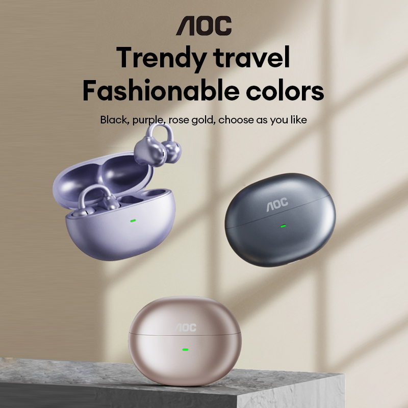 Outdoor Sport Is - AOC ACD2544 ワイヤレスBluetoothイヤークリップイヤホン オープンイヤーヘッドホン サラウンドステレオサウンド 低遅延