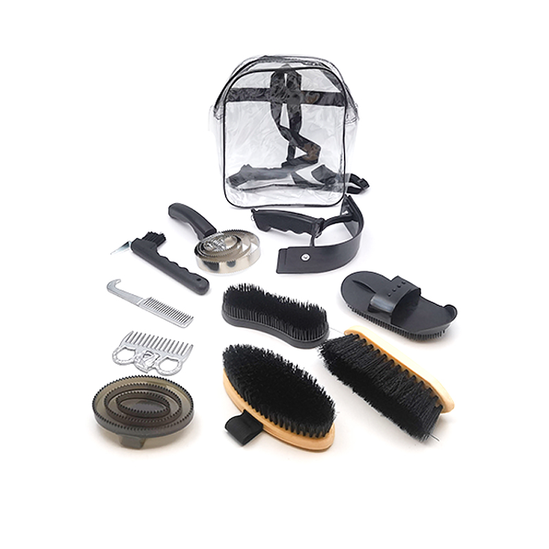 Grooming Kit Horse - プロ仕様馬用グルーミングキット10点セット 馬用ブラシ・くし 完全セット 馬小屋清掃ツール 乗馬用品