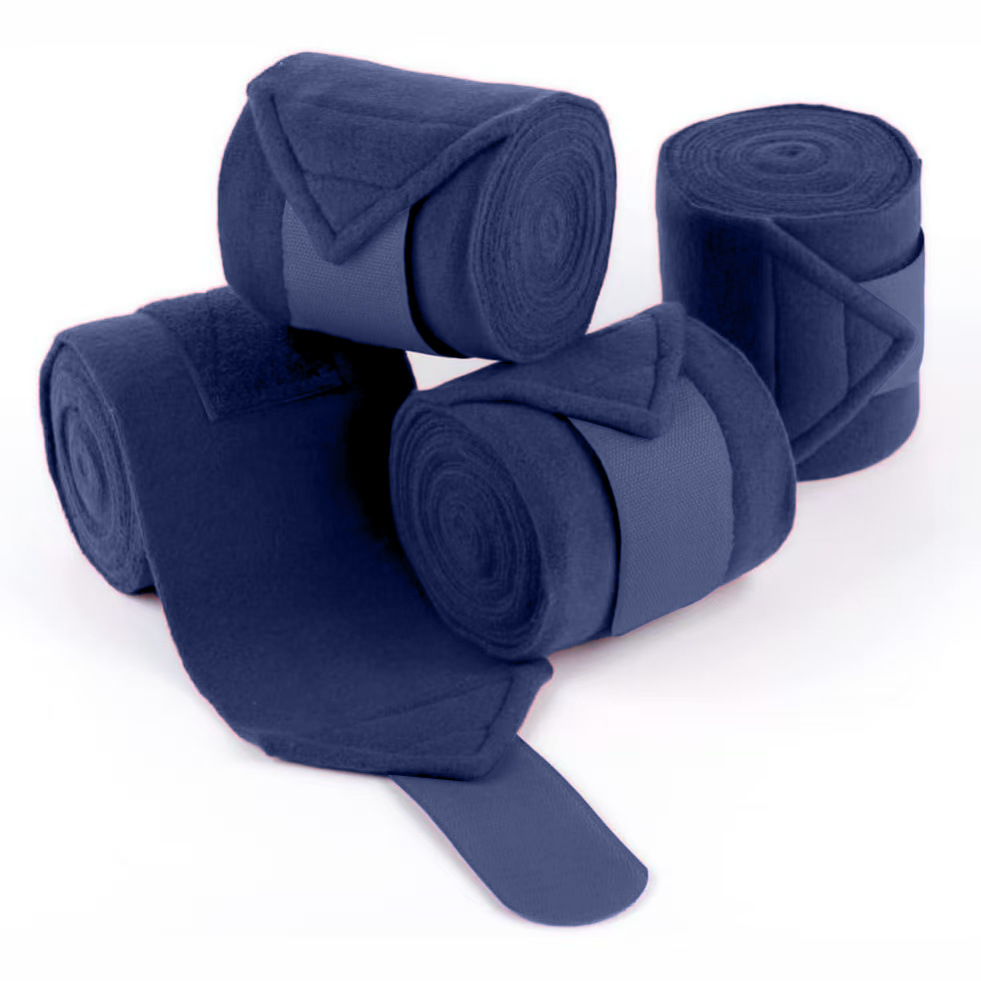 Polo Wraps Fleece - 馬ポロ用レッグラップ ソフトフリースラップ 乗馬用脚包帯 4個セット (フル(10フィート)、4色)