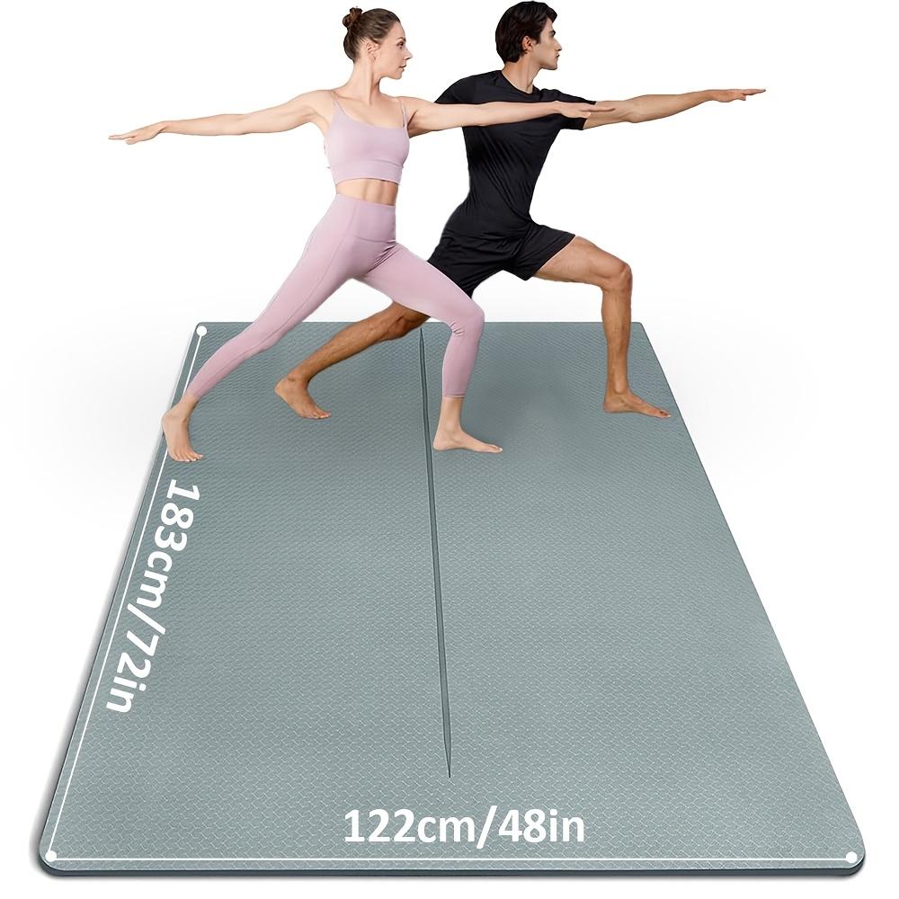 Outdoor Sport Jas - 特大ヨガマット 6x4フィート (183x122cm) 8mm厚 両面滑り止め エクササイズ