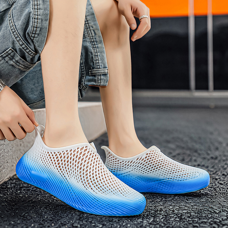 夏用3Dプリントクロッグ 軽量 滑り止め 通気性のある中空デ - Outdoor Sport Outfit のレビューと価格