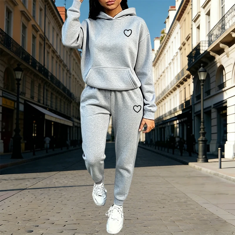 レディーストラックスーツ パーカーとスウェットパンツ 秋冬  - Outdoor Sports のレビューと価格