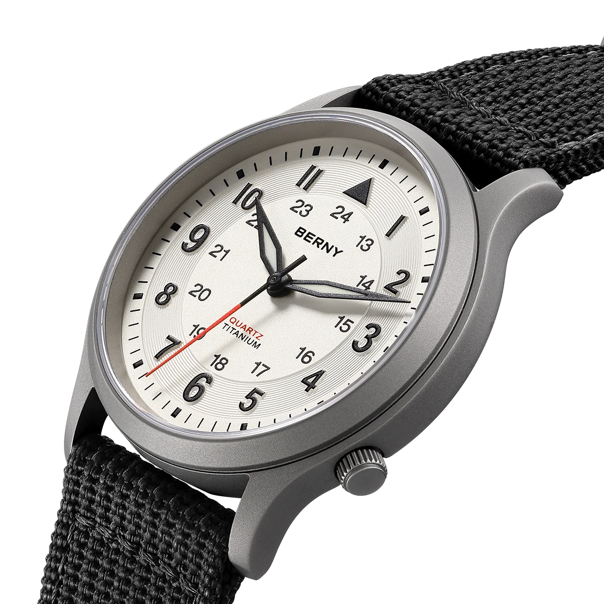 BERNY チタン腕時計男性用クラシックメンズフィールドウォ - Outdoor Sport Field のレビューと価格