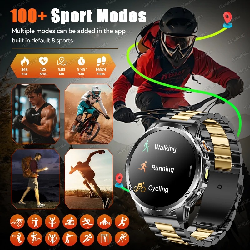 新型ミリタリーアドベンチャースマートウォッチ メンズ 100 - Outdoor Sports Adventure のレビューと価格