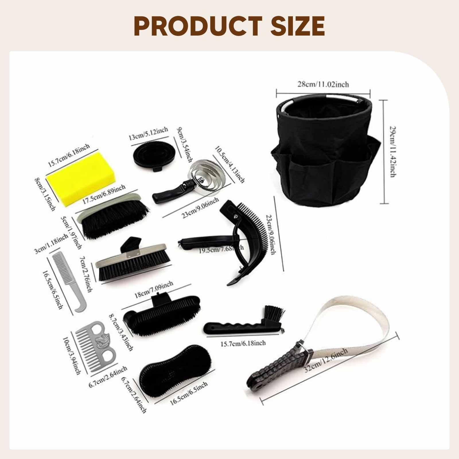 馬の手入れキット、蹄鉄用具一式、蹄ピック、ブラシ、抜け毛取り - Grooming Kit Horse のレビューと価格