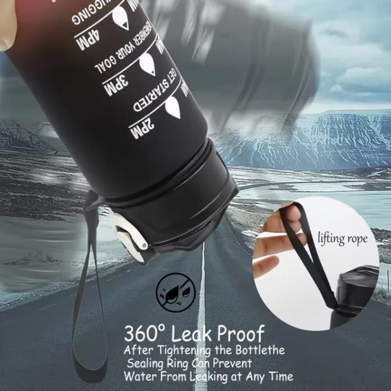 750mlスポーツウォーターボトル、時間トラッキングストロー - Outdoor Sports Adventure のレビューと価格
