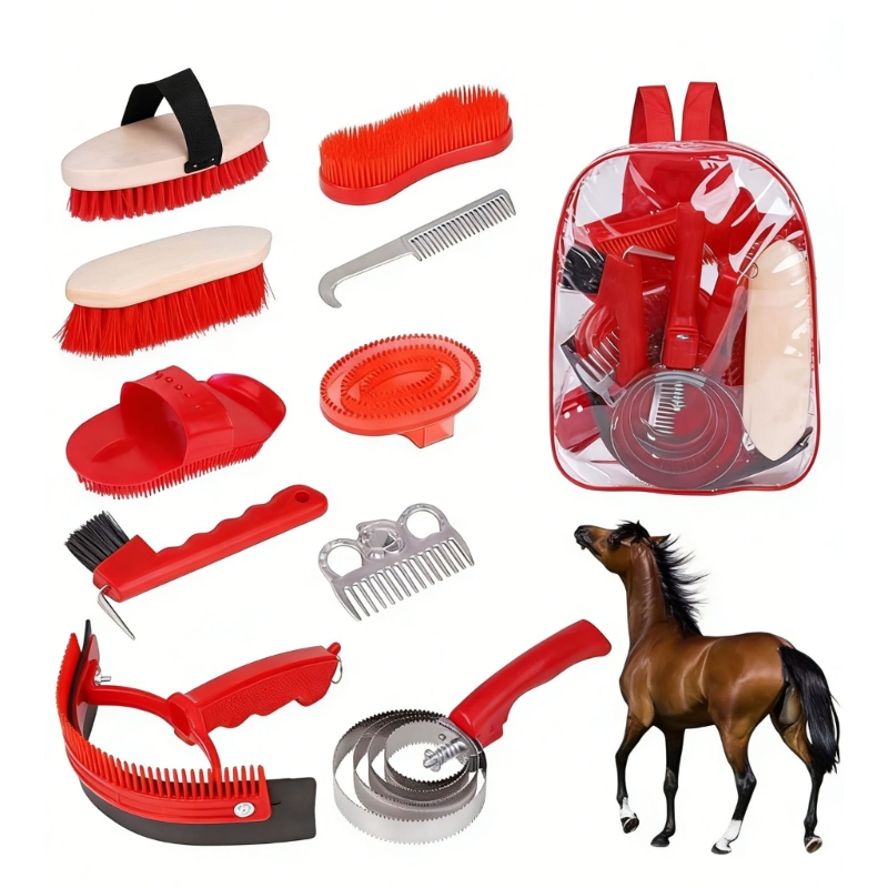 プロフェッショナルホースケア必須グルーミングツール軽量プラス - Grooming Kit Horse のレビューと価格