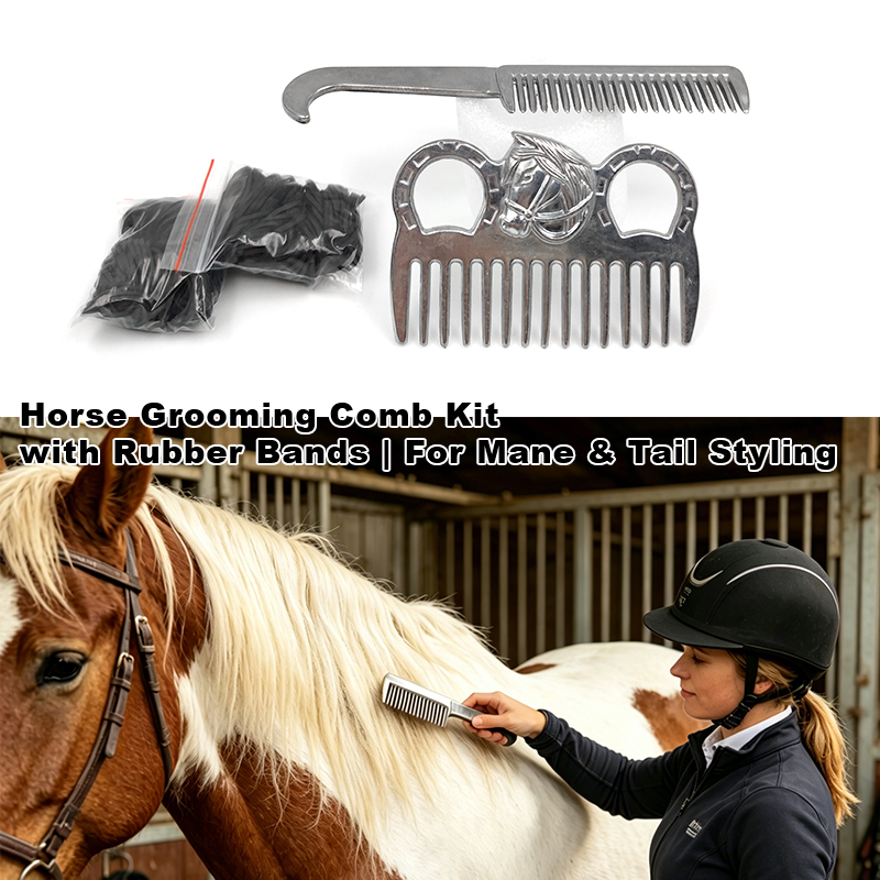 馬のたてがみと尾の手入れキット（ゴムバンド付き）、馬用のもつ - Grooming Kit Horse のレビューと価格