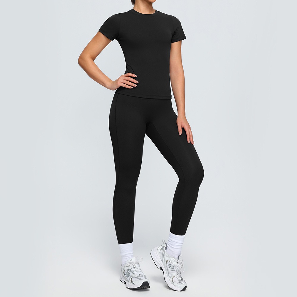ヨガセット速乾性 2 ピース女性半袖長ズボンアウトドアスポー - Outdoor Sport Outfit のレビューと価格