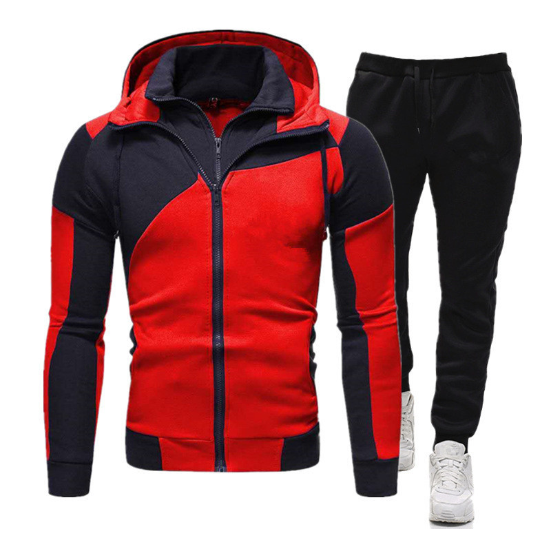 春の秋2020メンズスウェットスーツセットトラックスーツ男性 - Outdoor Sport Outfit のレビューと価格