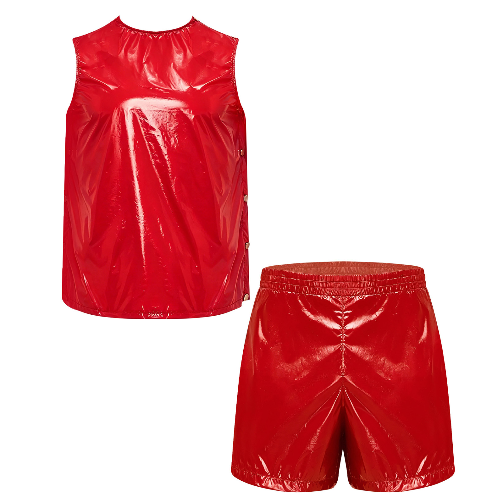 男性用防水汗止め2ピースセット タンクトップとサイドボタンボ - Outdoor Sports のレビューと価格