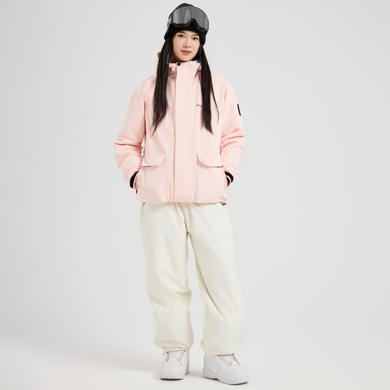 アウトドアスポーツマウンテンマンスキーセット冬用暖かいフード - Outdoor Sport Outfit のレビューと価格