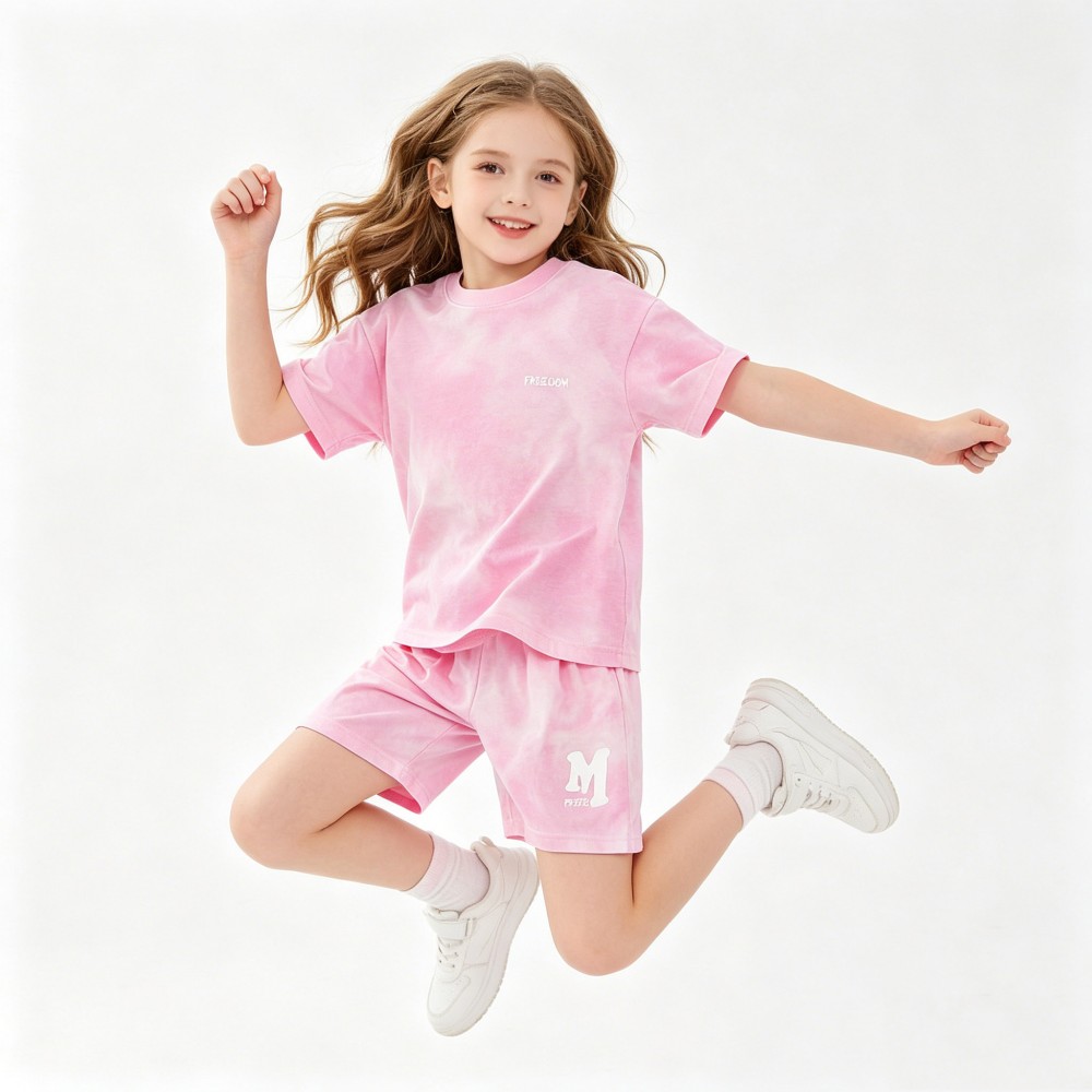 5-14 歳の子供スポーツセット綿男の子夏セット女の子ルーズ - Outdoor Sport Outfit のレビューと価格