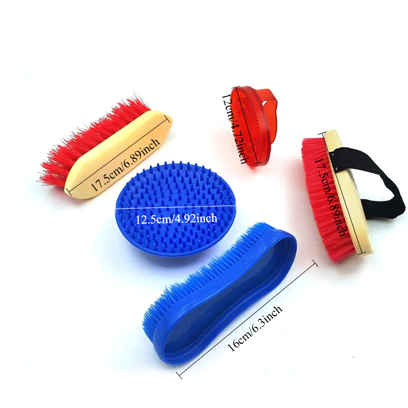 乗馬用馬の手入れブラシセット、万能ペット用洗浄マッサージツー - Grooming Kit Horse のレビューと価格