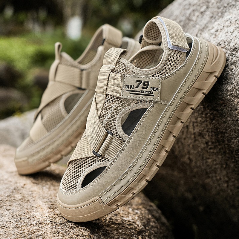 メンズサンダル夏メッシュ通気性中空サンダルファッションアウト - Outdoor Sport Outfit のレビューと価格