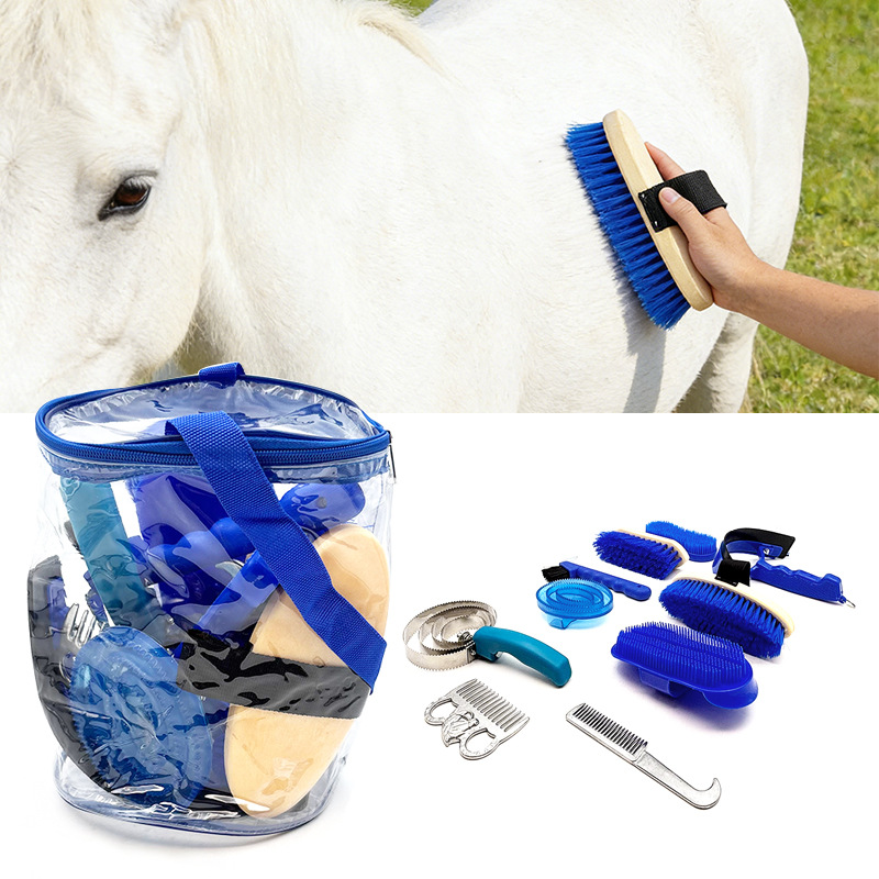 安定したクリーニングセット、馬用ブラッシングツール一式、馬汗 - Grooming Kit Horse のレビューと価格